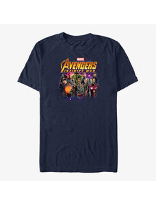 Pánské tričko Merch Marvel Avengers: Infinity War - Group Shot Unisex T-Shirt Navy Blue