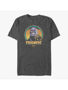 Pánské tričko Merch Marvel Avengers: Infinity War - Vintage Thanos Unisex T-Shirt Dark Heather Grey