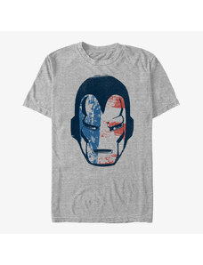 Pánské tričko Merch Marvel Avengers Classic - Iron Man Americana Unisex T-Shirt Heather Grey