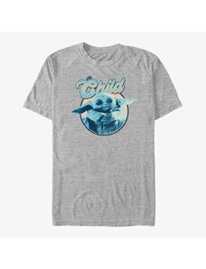 Pánské tričko Merch Star Wars: The Mandalorian - Retro Child 2 Unisex T-Shirt Heather Grey