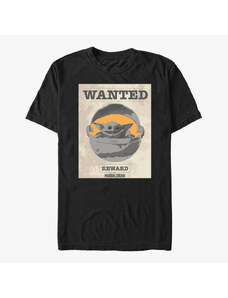 Pánské tričko Merch Star Wars: The Mandalorian - Wanted Child Unisex T-Shirt Black