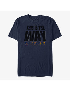 Pánské tričko Merch Star Wars: The Mandalorian - Mandalorian Way Unisex T-Shirt Navy Blue