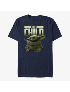 Pánské tričko Merch Star Wars: The Mandalorian - Green Child Unisex T-Shirt Navy Blue