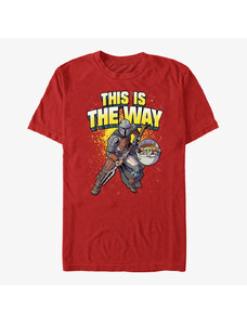 Pánské tričko Merch Star Wars: The Mandalorian - Mando Way Unisex T-Shirt Red