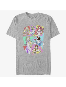 Pánské tričko Merch Disney Princesses - Neon Pop Unisex T-Shirt Heather Grey