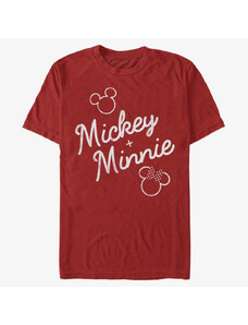 Pánské tričko Merch Disney Classic Mickey - Signed Together Unisex T-Shirt Red