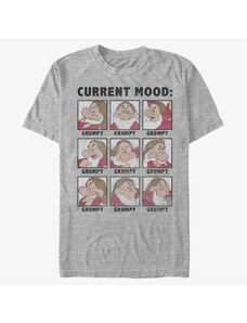 Pánské tričko Merch Disney Snow White - Current Mood Grumpy Unisex T-Shirt Heather Grey