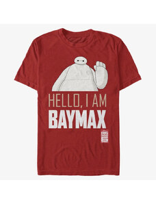 Pánské tričko Merch Disney Big Hero 6 Series - Hello Baymax Unisex T-Shirt Red