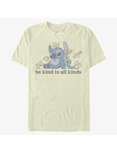Pánské tričko Merch Disney Lilo & Stitch - Kind To All Kinds Unisex T-Shirt Natural