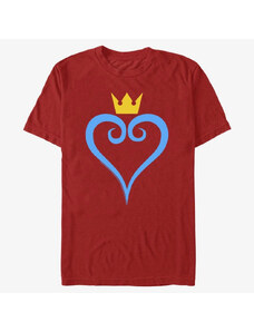 Pánské tričko Merch Disney Kingdom Hearts - Heart and Crown Unisex T-Shirt Red