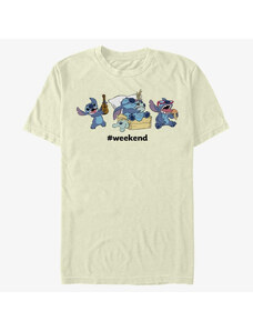 Pánské tričko Merch Disney Lilo & Stitch - Stitch Weekend Unisex T-Shirt Natural