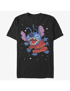Pánské tričko Merch Disney Lilo & Stitch - Stitch Pixel Unisex T-Shirt Black