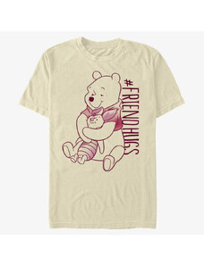 Pánské tričko Merch Disney Winnie the Pooh - Piglet Pooh Hugs Unisex T-Shirt Natural