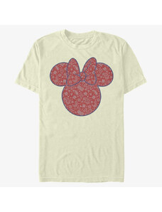 Pánské tričko Merch Disney Classic Mickey - Minnie Americana Paisley Unisex T-Shirt Natural