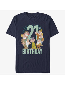 Pánské tričko Merch Disney Snow White - Dwarves Twentyfirst Bday Unisex T-Shirt Navy Blue