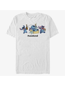 Pánské tričko Merch Disney Lilo & Stitch - Stitch Weekend Unisex T-Shirt White