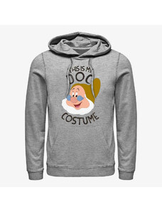 Pánská mikina Merch Disney Snow White - Doc COSTUME Unisex Hoodie Heather Grey