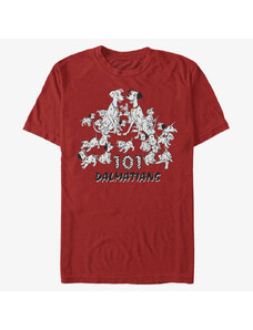 Pánské tričko Merch Disney Classics 101 Dalmatians - Dalmatian Group Unisex T-Shirt Red