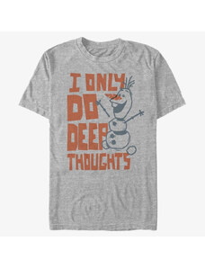 Pánské tričko Merch Disney Frozen Two - Deep Thoughts Unisex T-Shirt Heather Grey
