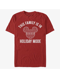 Pánské tričko Merch Disney Mickey Classic - Family Holiday Mode Unisex T-Shirt Red