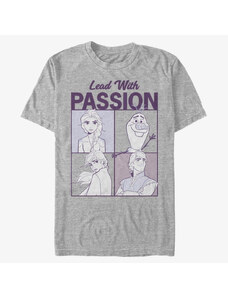 Pánské tričko Merch Disney Frozen Two - Lead With Passion Unisex T-Shirt Heather Grey