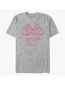 Pánské tričko Merch Disney Classic Mickey - Minnie Hearts Fill Unisex T-Shirt Heather Grey