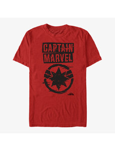 Pánské tričko Merch Captain Marvel: Movie - Painted Logo Unisex T-Shirt Red