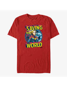 Pánské tričko Merch Captain Marvel: Movie - Save Me Unisex T-Shirt Red