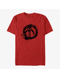 Pánské tričko Merch Star Wars: The Mandalorian - Painted Skull Unisex T-Shirt Red