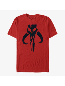 Pánské tričko Merch Star Wars: The Mandalorian - Simple Symbol Unisex T-Shirt Red