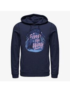 Pánská mikina Merch Disney Frozen 2 - Paper Winter Unisex Hoodie Navy Blue