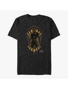 Pánské tričko Merch Marvel Black Panther: Movie - Jaguar Crest Unisex T-Shirt Black