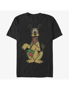 Pánské tričko Merch Disney Mickey Classic - Pluto Holiday Colors Unisex T-Shirt Black