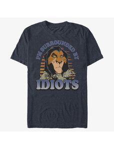 Pánské tričko Merch Disney The Lion King - Idiots Unisex T-Shirt Navy Blue