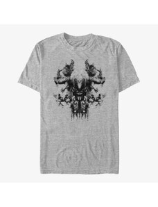 Pánské tričko Merch Marvel Avengers Endgame - Smoke Skull Unisex T-Shirt Heather Grey