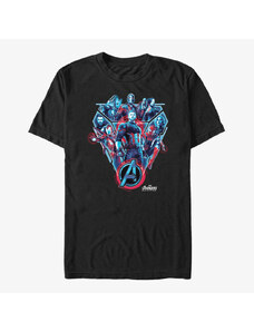 Pánské tričko Merch Marvel Avengers: Infinity War - Royal Blue Unisex T-Shirt Black
