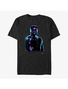 Pánské tričko Merch Marvel Avengers: Infinity War - Panther Retro Glow Unisex T-Shirt Black
