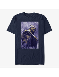 Pánské tričko Merch Marvel Avengers Endgame - Thanos Painted Unisex T-Shirt Navy Blue