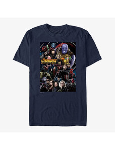Pánské tričko Merch Marvel Avengers: Infinity War - Avengers Poster Unisex T-Shirt Navy Blue