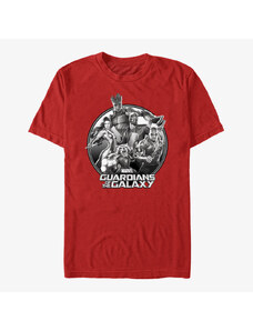 Pánské tričko Merch Marvel GOTG Classic - Racoon Gun Unisex T-Shirt Red