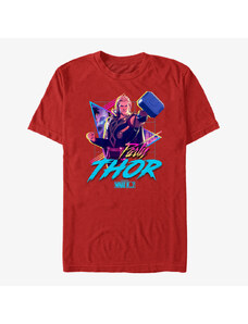 Pánské tričko Merch Marvel What If...? - Vaporwave PartyThor Unisex T-Shirt Red