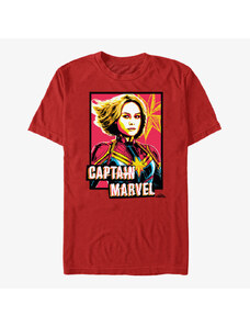 Pánské tričko Merch Captain Marvel: Movie - Marvel Profile Unisex T-Shirt Red