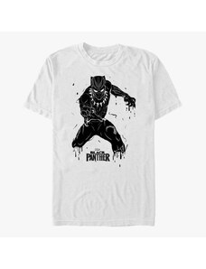 Pánské tričko Merch Marvel Black Panther: Movie - Splattered Panther Unisex T-Shirt White
