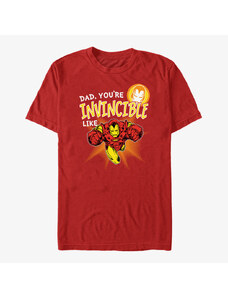 Pánské tričko Merch Marvel Avengers Classic - Invincible like Dad Unisex T-Shirt Red