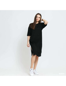 Šaty Urban Classics Ladies Organic Oversized Slit Tee Dress Black