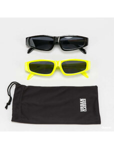 Sluneční brýle Urban Classics Sunglasses Lafkada 2-Pack Neon Yellow/ Black