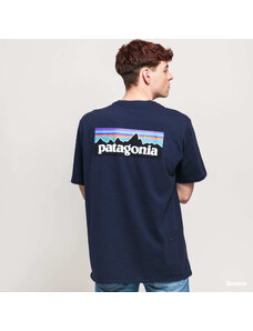 Pánské tričko Patagonia M's P6 Logo Responsibili Tee Navy