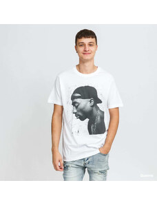 Pánské tričko Urban Classics Tupac Cracked Background Tee White