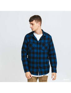 Pánská košile Urban Classics Checked Flanell Shirt Black/ Blue