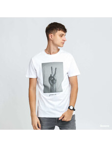 Pánské tričko Urban Classics Peace Sign Tee White